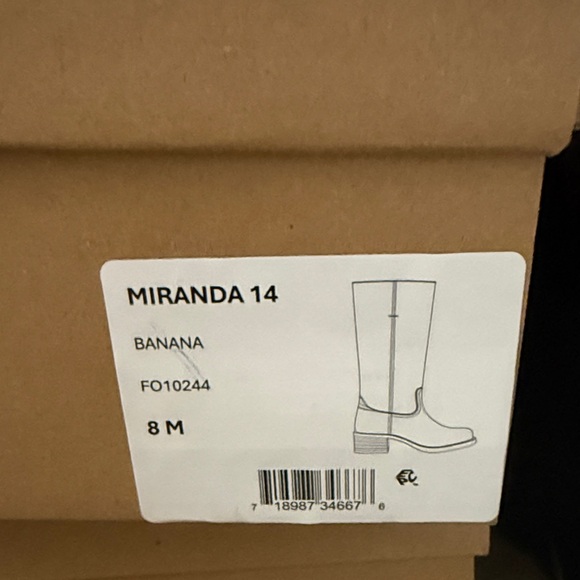 FRYE AND CO. Mustard-Tan Mid-Calf Leather Heeled Boots - Picture 4 of 6